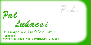 pal lukacsi business card